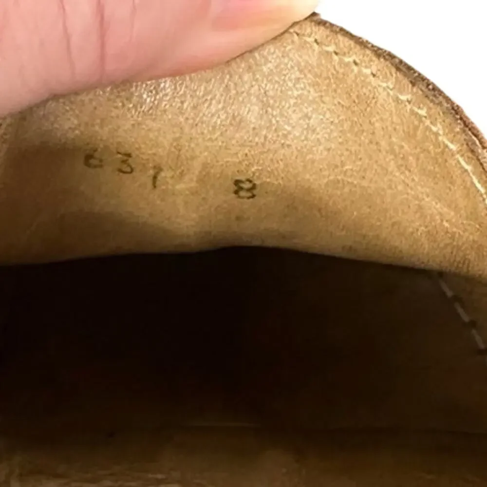 vintage Bruno Magli cognac/brown suede penny loafers driving mocs loafers Size 8